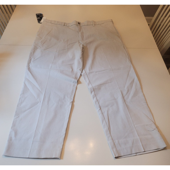 Savane NWT Men's Flat Front Stretch Ultimate Performance Chino Pants 40x29 Vapor - Picture 1 of 3